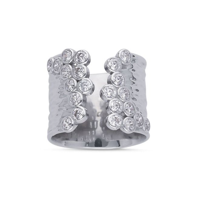 Glitter Stone Women's Silver Ring - 1