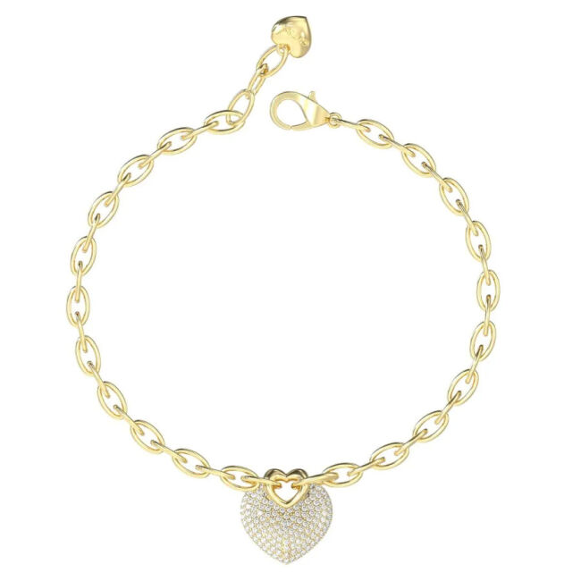 Guess JGUJUBB05214JWYGS Kadın Kalpli Bileklik - 1