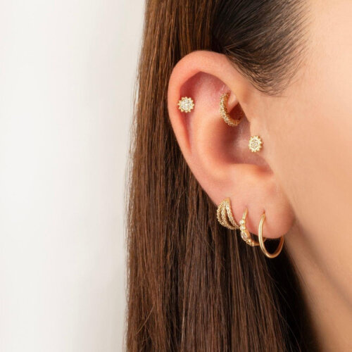 Güneş Altın Tragus Küpe - CNG Jewels (1)