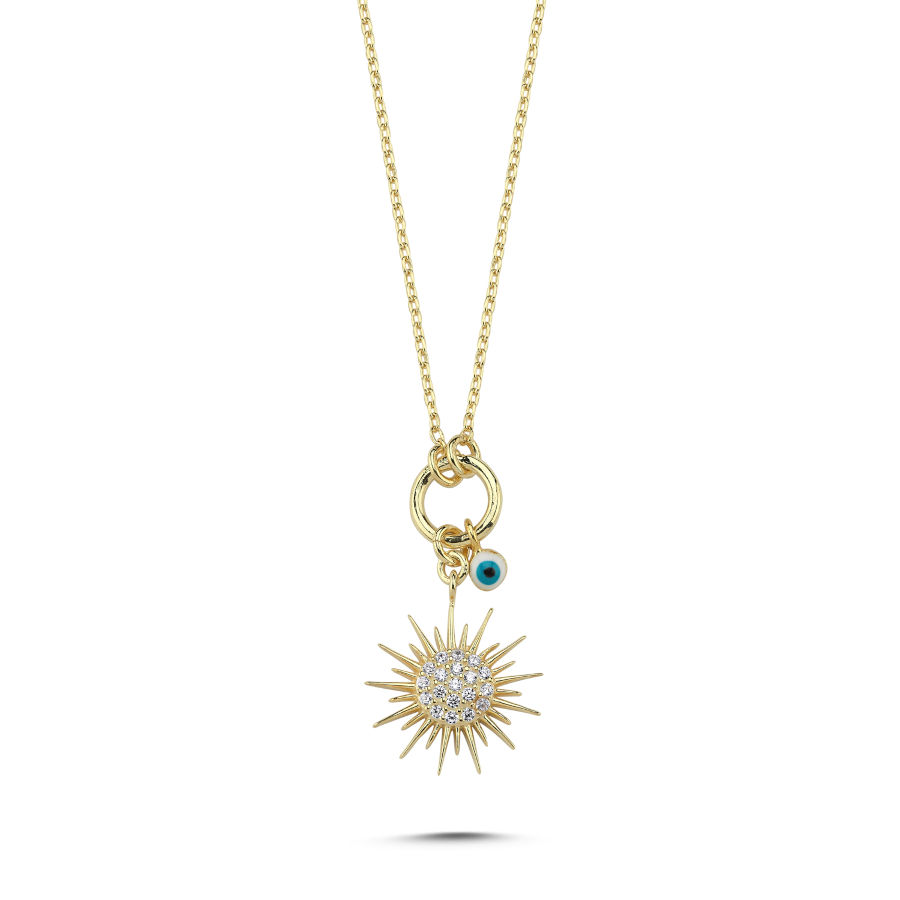 Güneş Gümüş Kadın Kolye - CNG Jewels