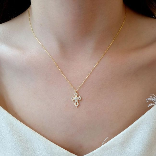 Cross Gold Silver Women's Necklace - 2