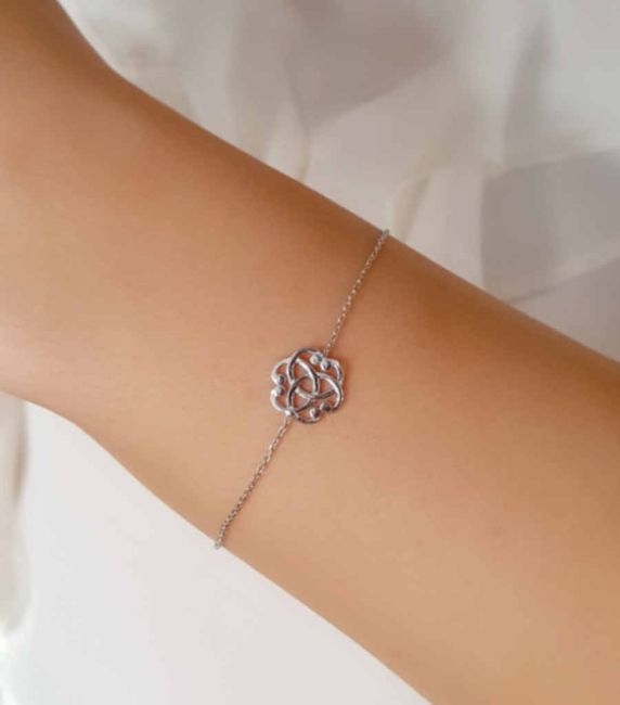 Inner Peace Symbol Silver Women's Bracelet - 1