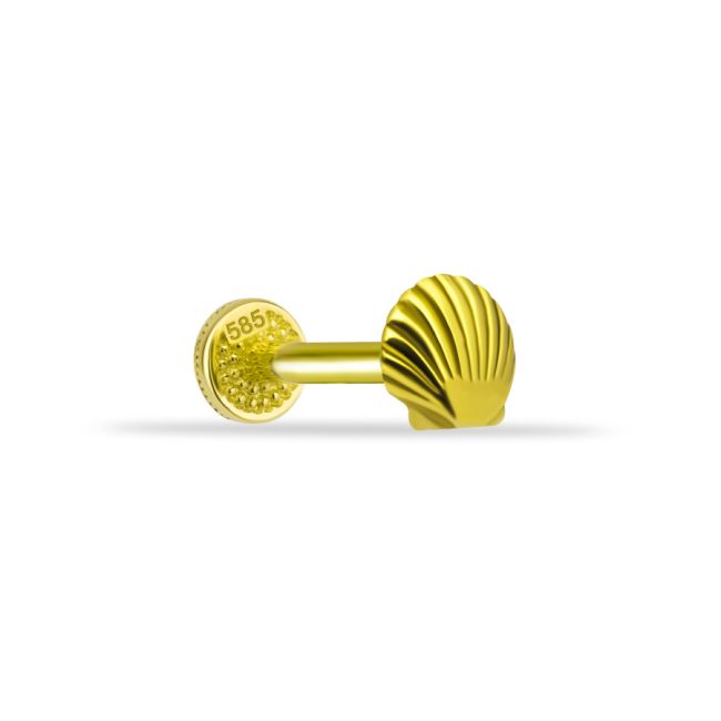 Oyster Gold Tragus Piercing - 1