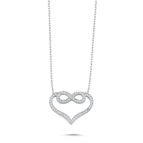 Heart Infinity Silver Women's Necklace - CNG Jewels