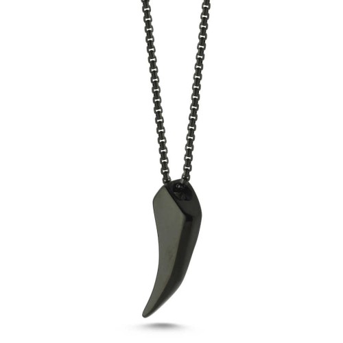 Eagle Claw Nail Black Steel Men's Necklace - CNG Jewels (1)