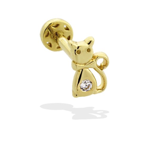 Cat Gold Tragus Piercing - 1