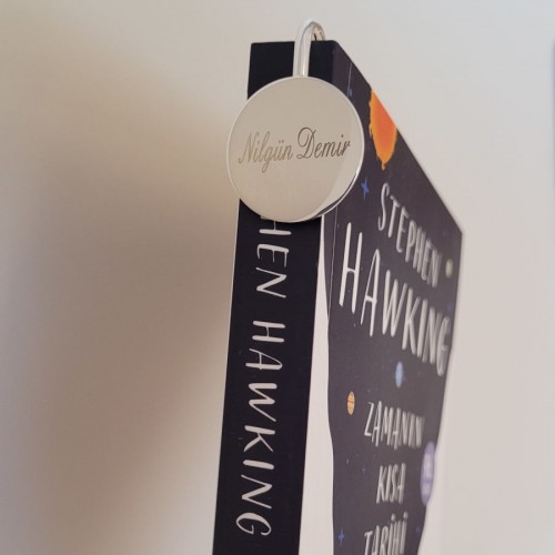 Personalized Name Silver Plated Bookmark - 2