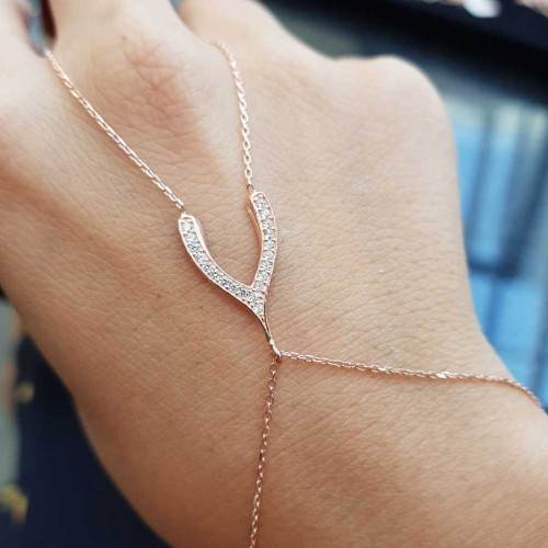 Lades Rosegold Silver Shahmaran Bracelet - CNG Jewels