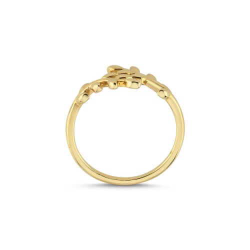 Laurel Leaf Gold Ring - Thumbnail