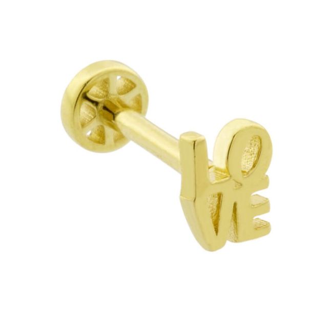 Love Altın Tragus Piercing - 1