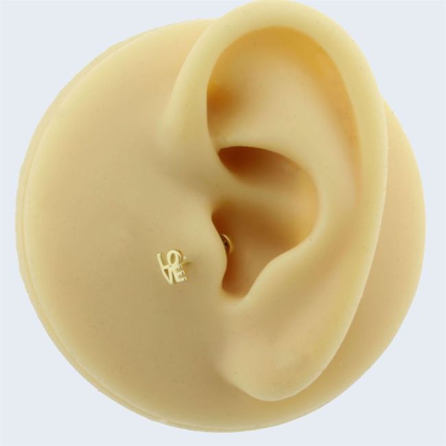 Love Altın Tragus Piercing - 3