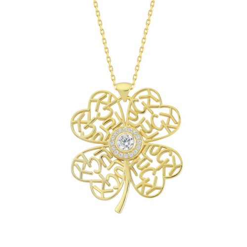Lucy Clover Silver Women's Necklace - CNG Jewels