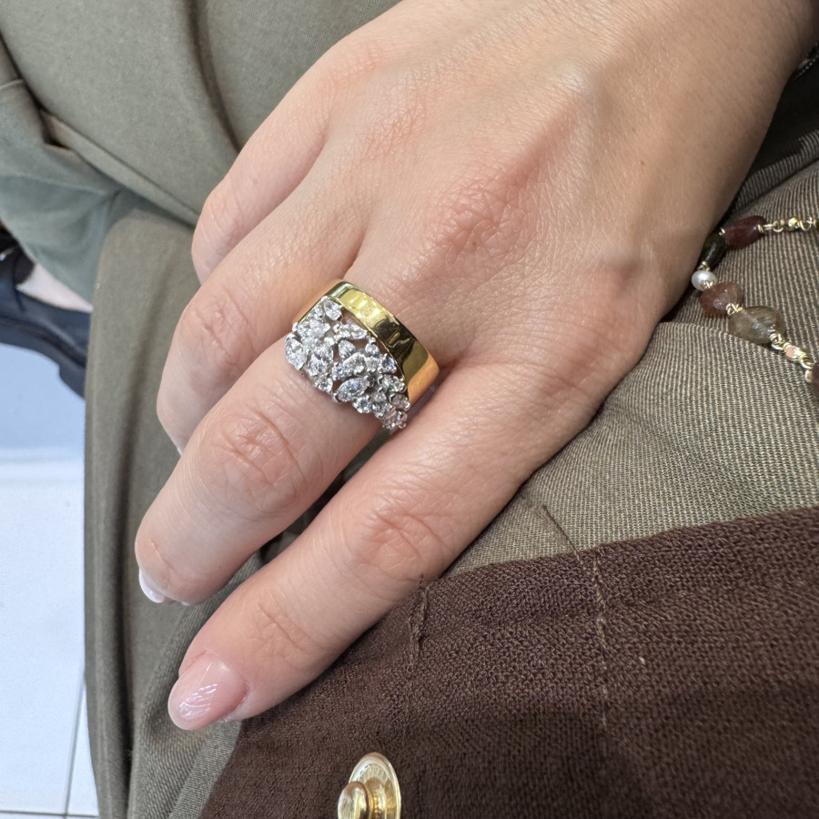 Marquise Flower Women's Silver Ring - CNG Jewels (1)