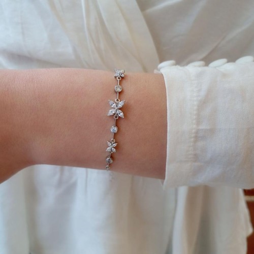 Marquise Roza Silver Women's Bracelet - 3