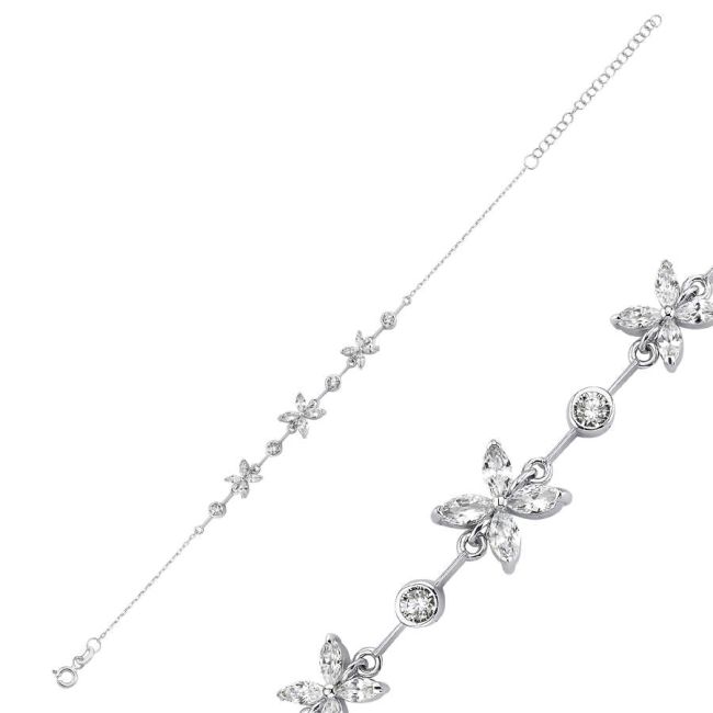 Marquise Roza Silver Women's Bracelet - 1