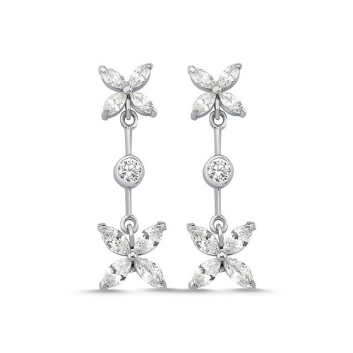 Marquise Roza Silver Women's Earrings - CNG Jewels