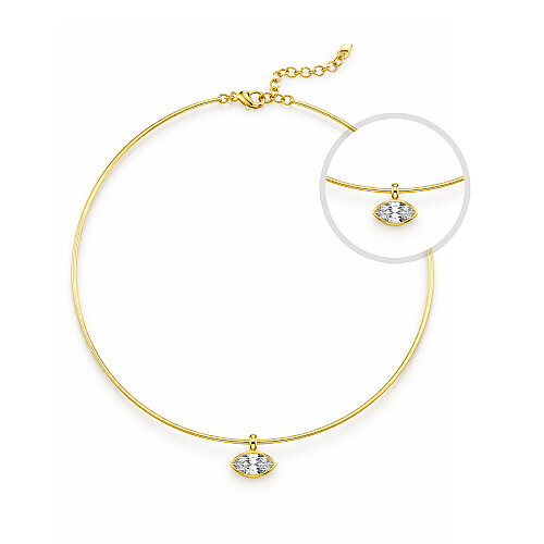 Markiz Tektaş Choker Gümüş Kolye - CNG Jewels
