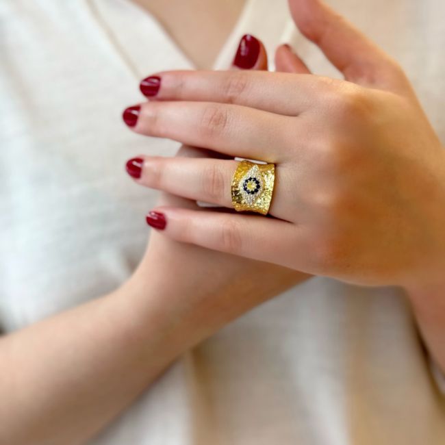 Martela Eye Design Women's Silver Ring - 2