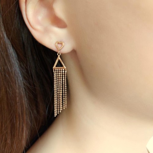 Mina Rose Dangle Silver Women's Earrings - CNG Jewels
