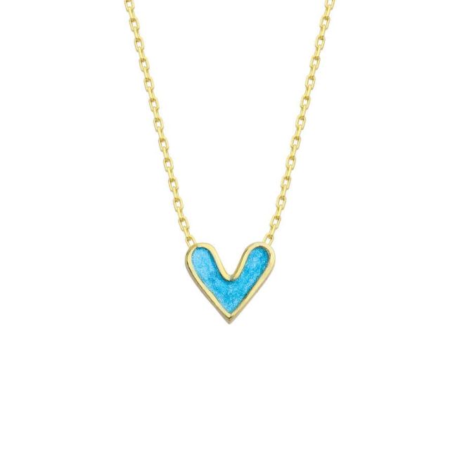 Mini Double Sided Heart Silver Women's Necklace - 2