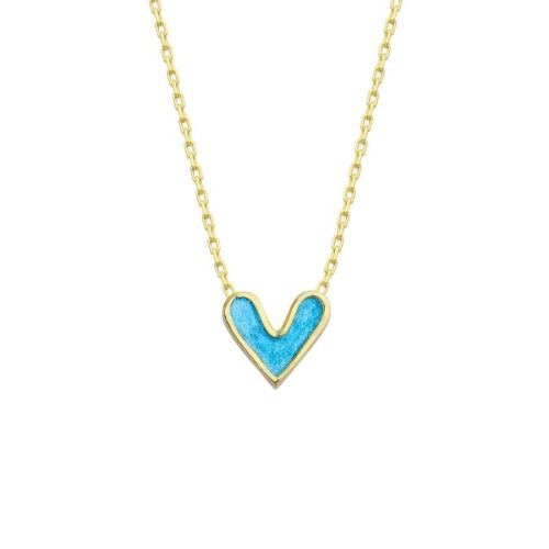 Mini Çift Taraflı Kalp Gümüş Kolye - CNG Jewels (1)