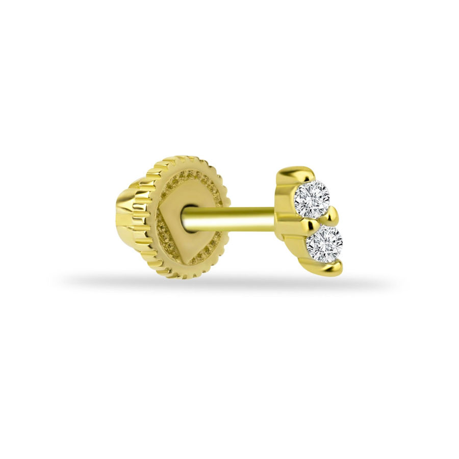 Minimal Due Gold Helix Piercing - CNG Jewels