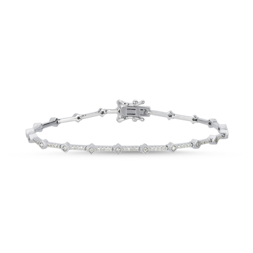 Minimal Cubic Light Flood Silver Waterway Bracelet - CNG Jewels (1)