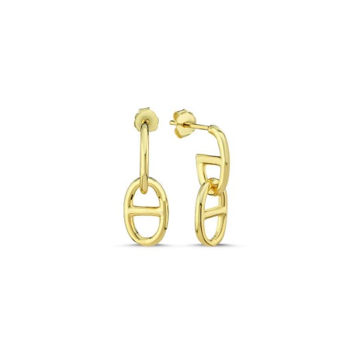 Minimal Dangling Tely Gold Silver Women's Earrings - 1