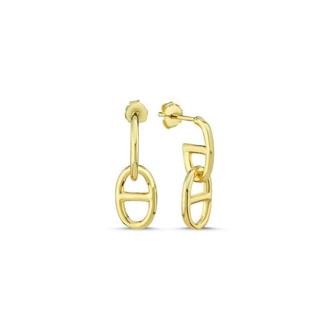 Minimal Dangling Tely Gold Silver Women's Earrings - 1