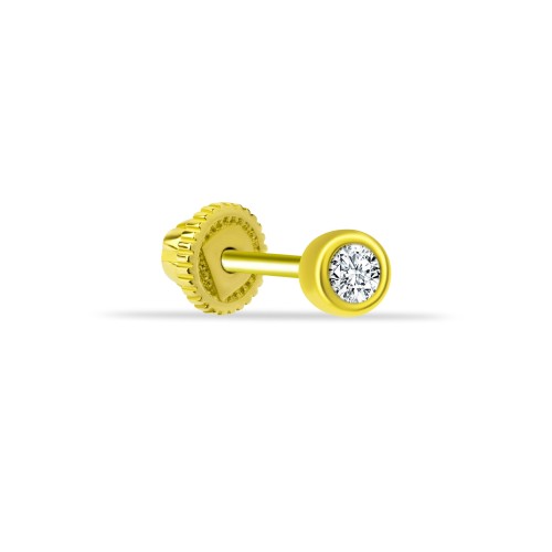 Minimal Solitaire Gold Helix Piercing - 1