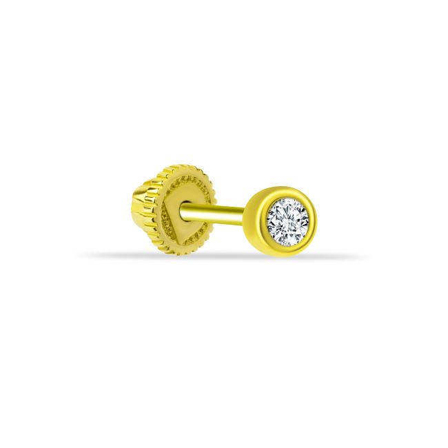 Minimal Solitaire Gold Helix Piercing - 1