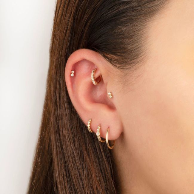 Minimal Twist Gold Helix Piercing - 2
