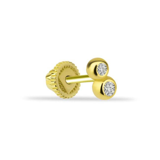 Minimal Twist Gold Helix Piercing - 1