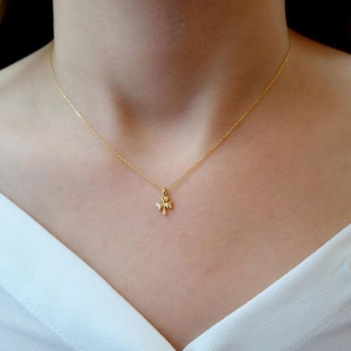 Minimal Clover Gold Silver Women's Necklace - CNG Jewels (1)