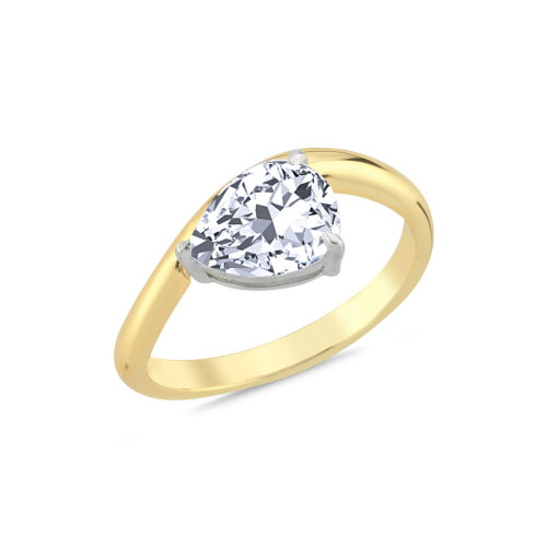 Modern Damla Tektaş Gümüş Yüzük - CNG Jewels
