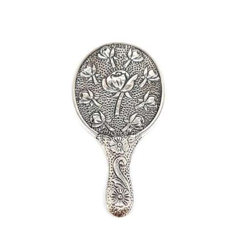 Multi Rose Small Silver Hand Mirror - Thumbnail