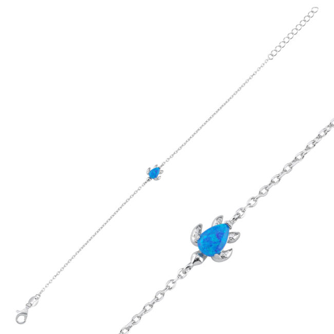 Opal Turtle Women's Silver Bracelet - 1