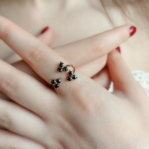 Paloma Stone Rose Silver Women's Ring - CNG Jewels