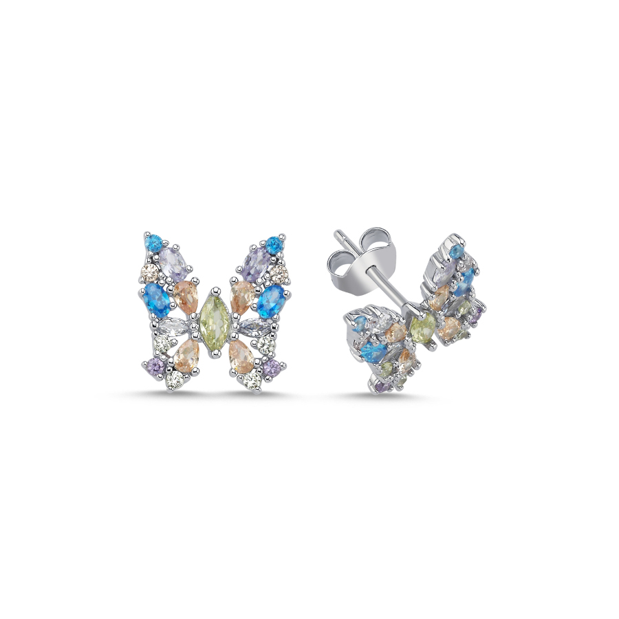 Papilio Butterfly Women's Silver Earrings - CNG Jewels