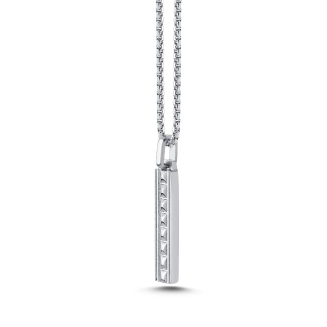 Pyramid Bar Steel Men's Necklace - 2