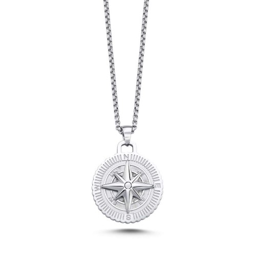 Compass Men's Steel Necklace - CNG Jewels