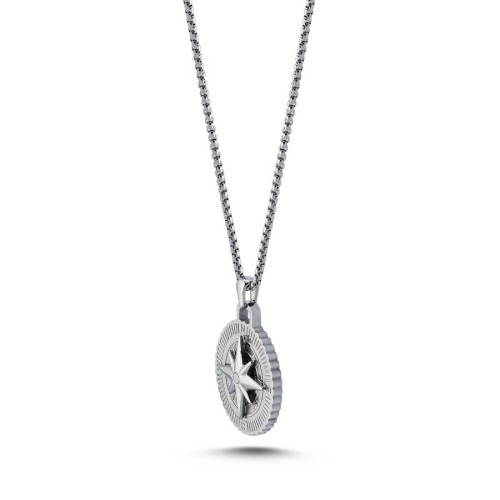 Compass Men's Steel Necklace - CNG Jewels (1)