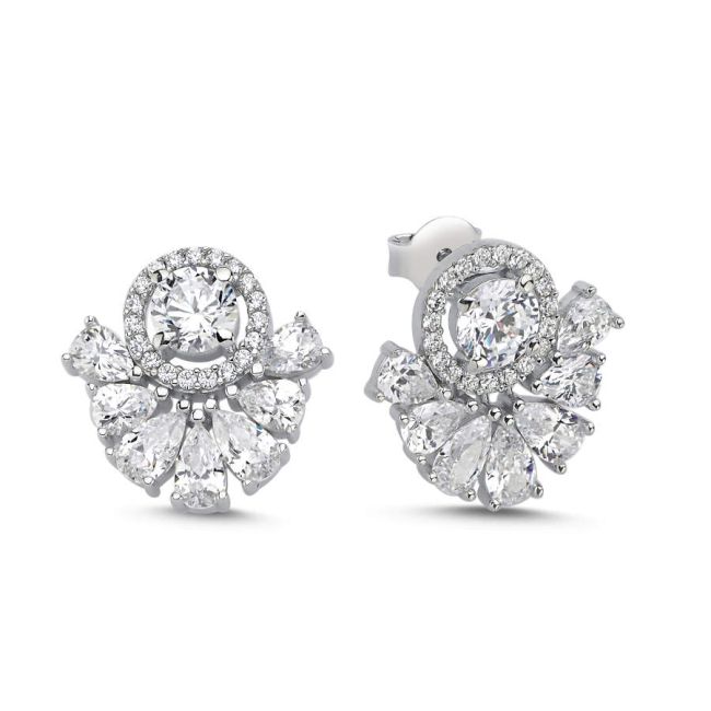 Queen Women's Silver Earrings - 1