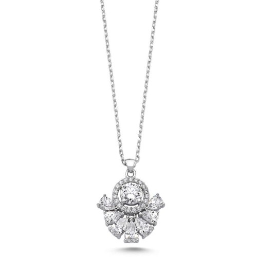 Queen Stone Women's Silver Necklace - CNG Jewels