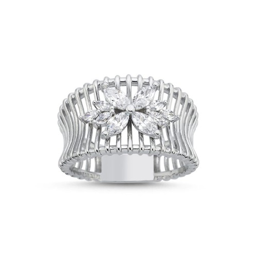 Rosa Jaula Silver Women's Ring - CNG Jewels