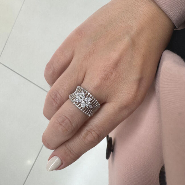 Rosa Jaula Silver Women's Ring - 2