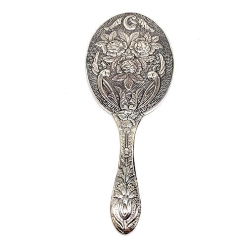 Rose Large Silver Hand Mirror No 4 - Thumbnail