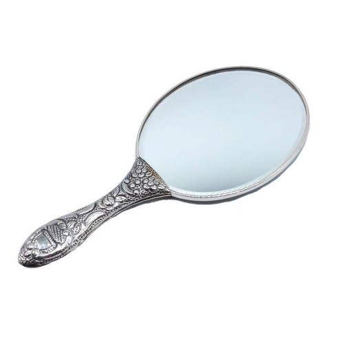  Rose Silver Hand Mirror No 3 - Thumbnail