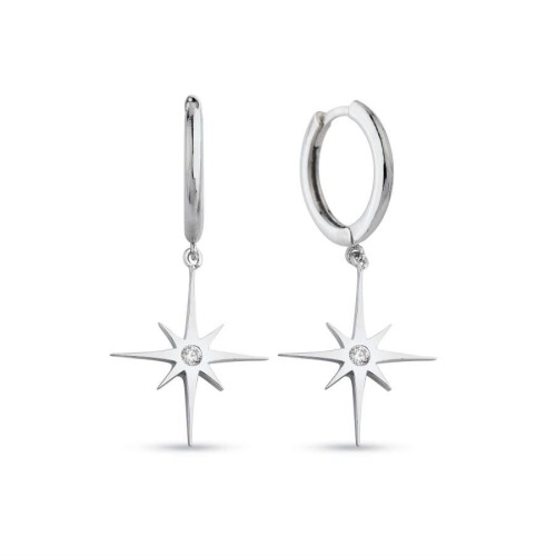 Dangling North Star Silver Women's Earrings - CNG Jewels