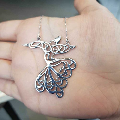 Whirling Dervish Silver Necklace Silver Women's Necklace 